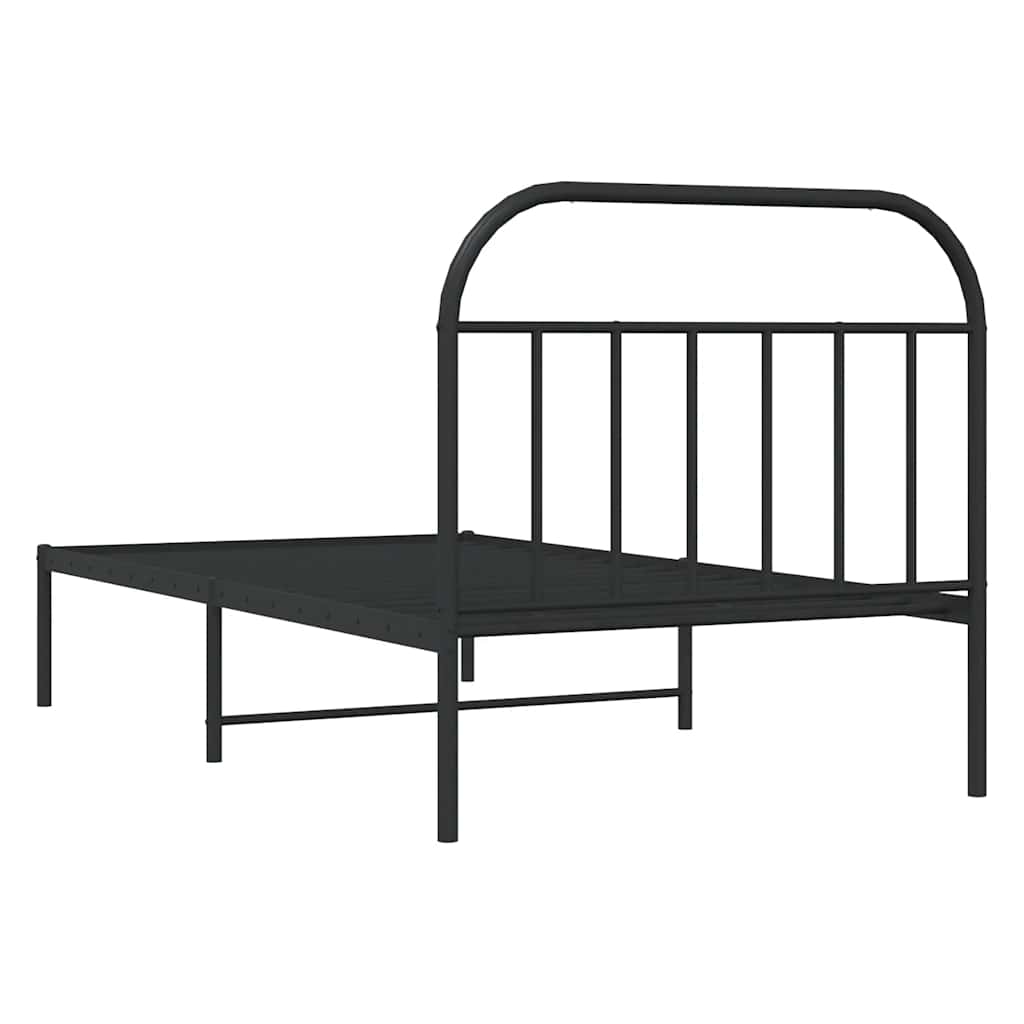 Bed Frame | Black | Powder-Coated Steel | Single | Bed Frame