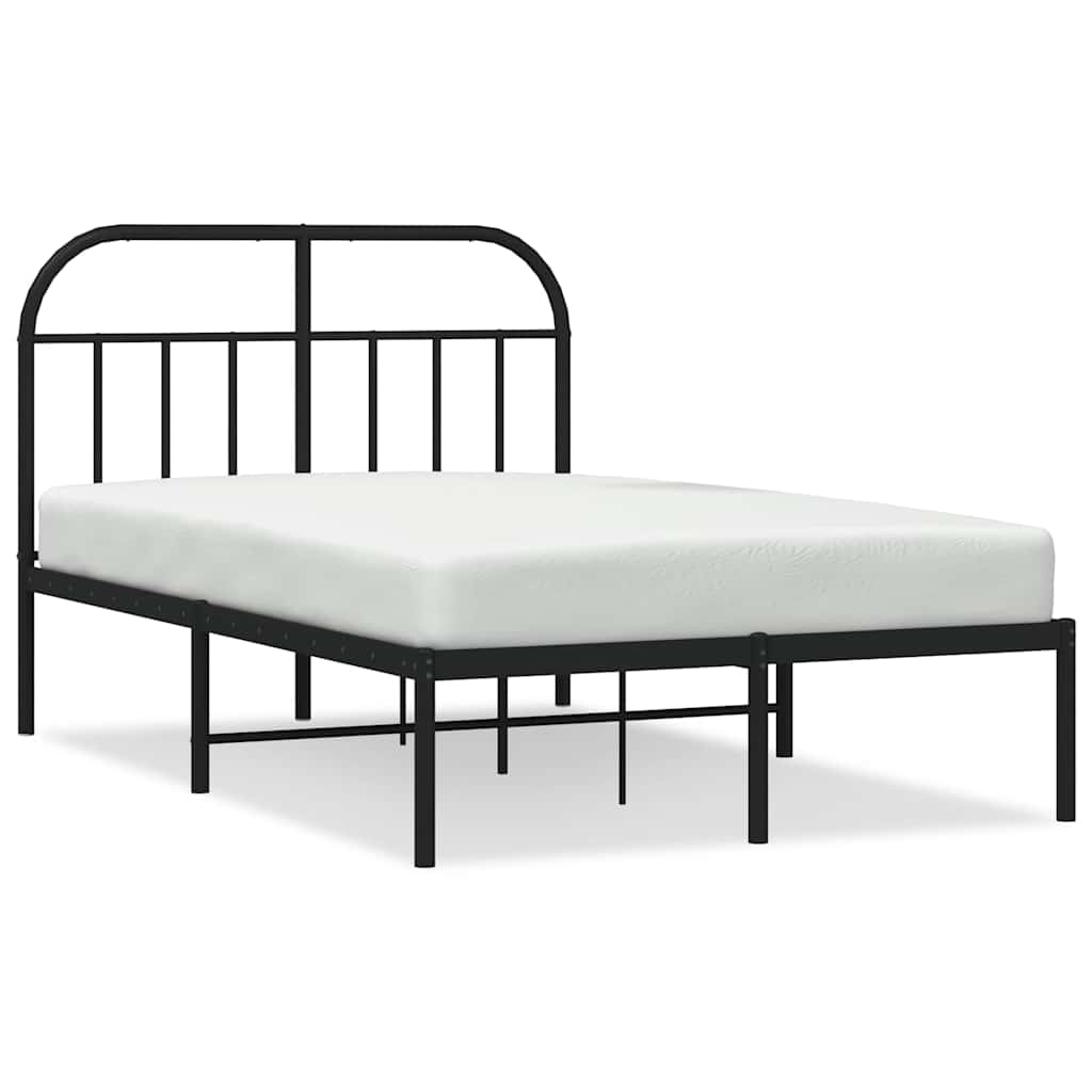 Bed Frame | Black | Powder-Coated Steel | 120 x 200 cm | Durable