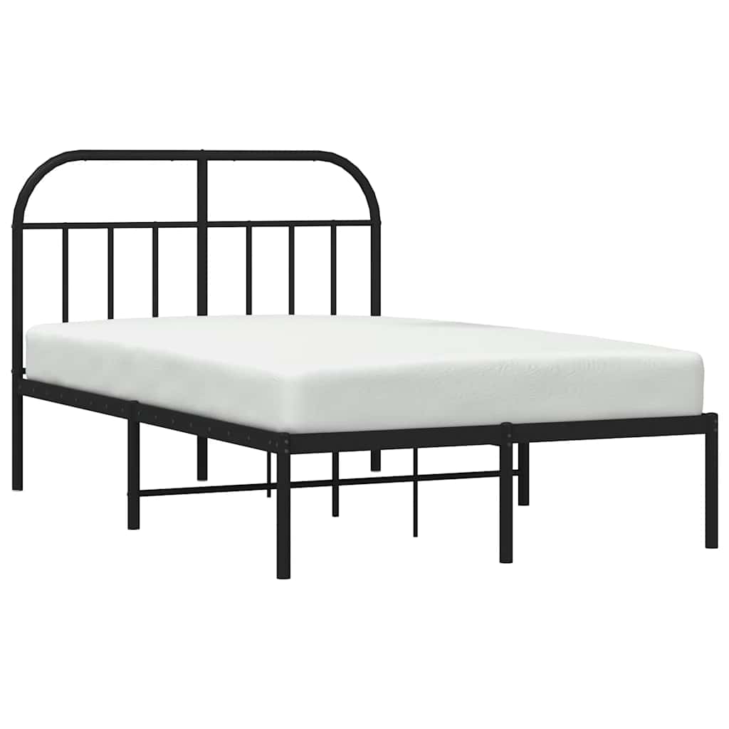 Bed Frame | Black | Powder-Coated Steel | 120 x 200 cm | Durable