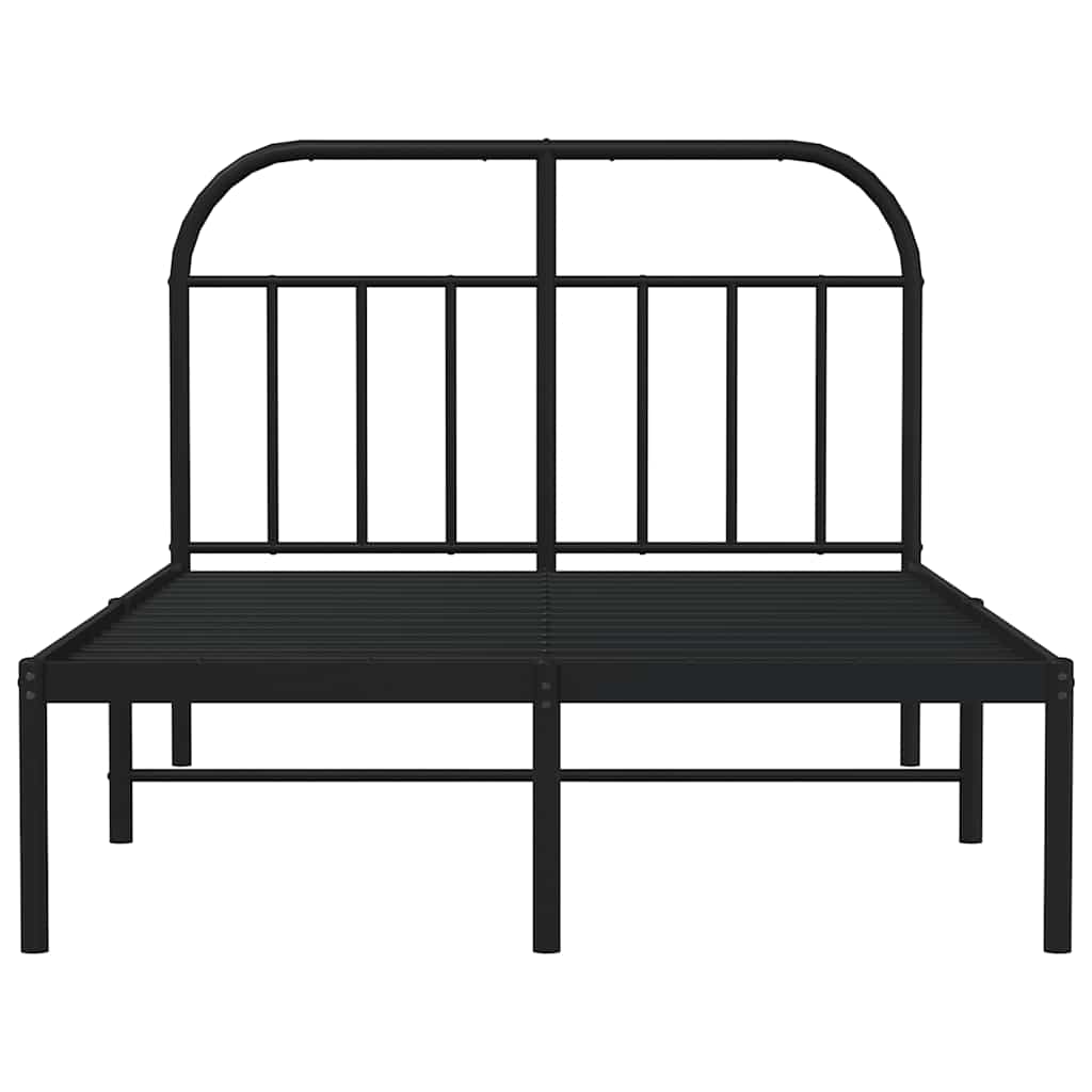 Bed Frame | Black | Powder-Coated Steel | 120 x 200 cm | Durable