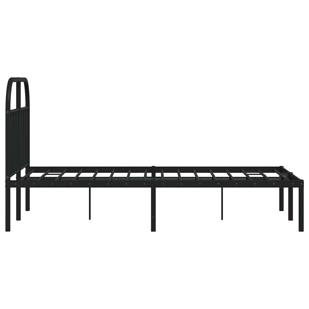 Bed Frame | Black | Powder-Coated Steel | 120 x 200 cm | Durable