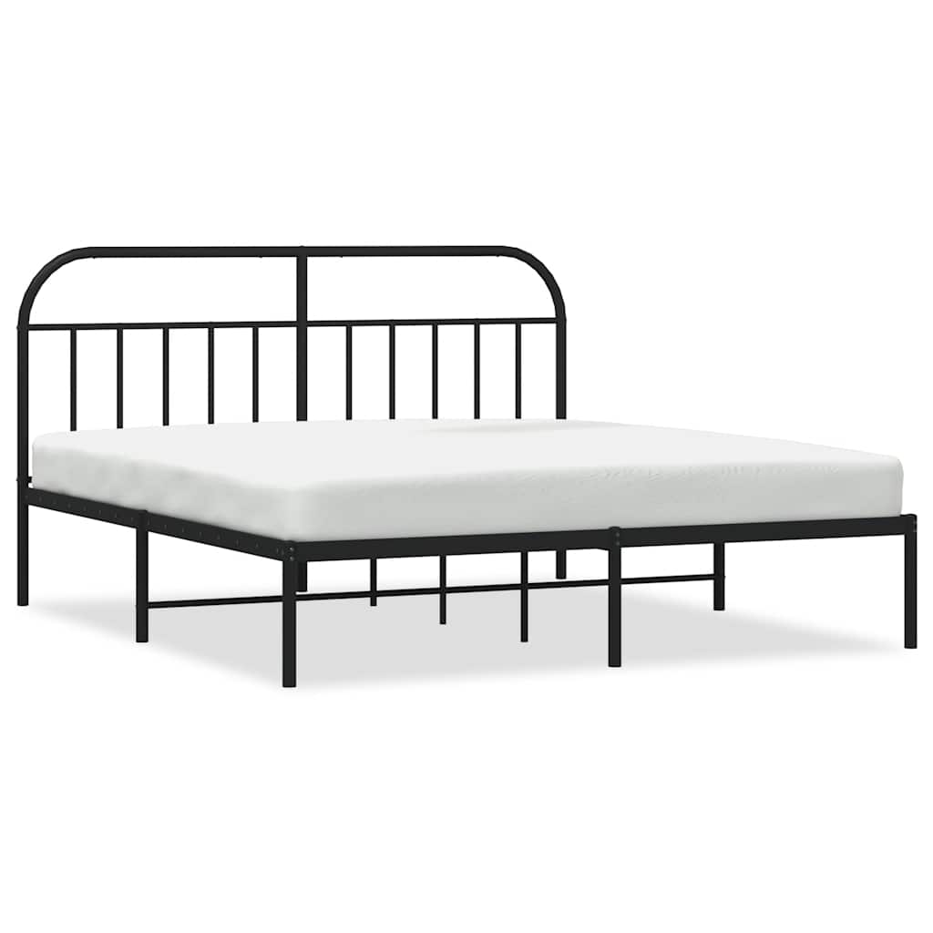 Bed Frame | Black | Powder-Coated Steel | Double | Bed Frame
