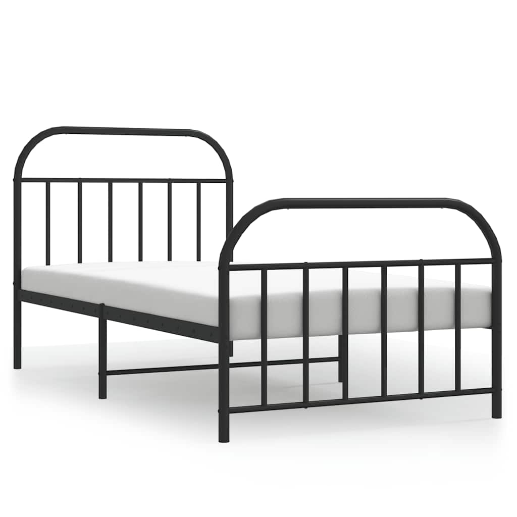 Bed Frame | Black | Steel | Single | Bed Frame | Rectangular