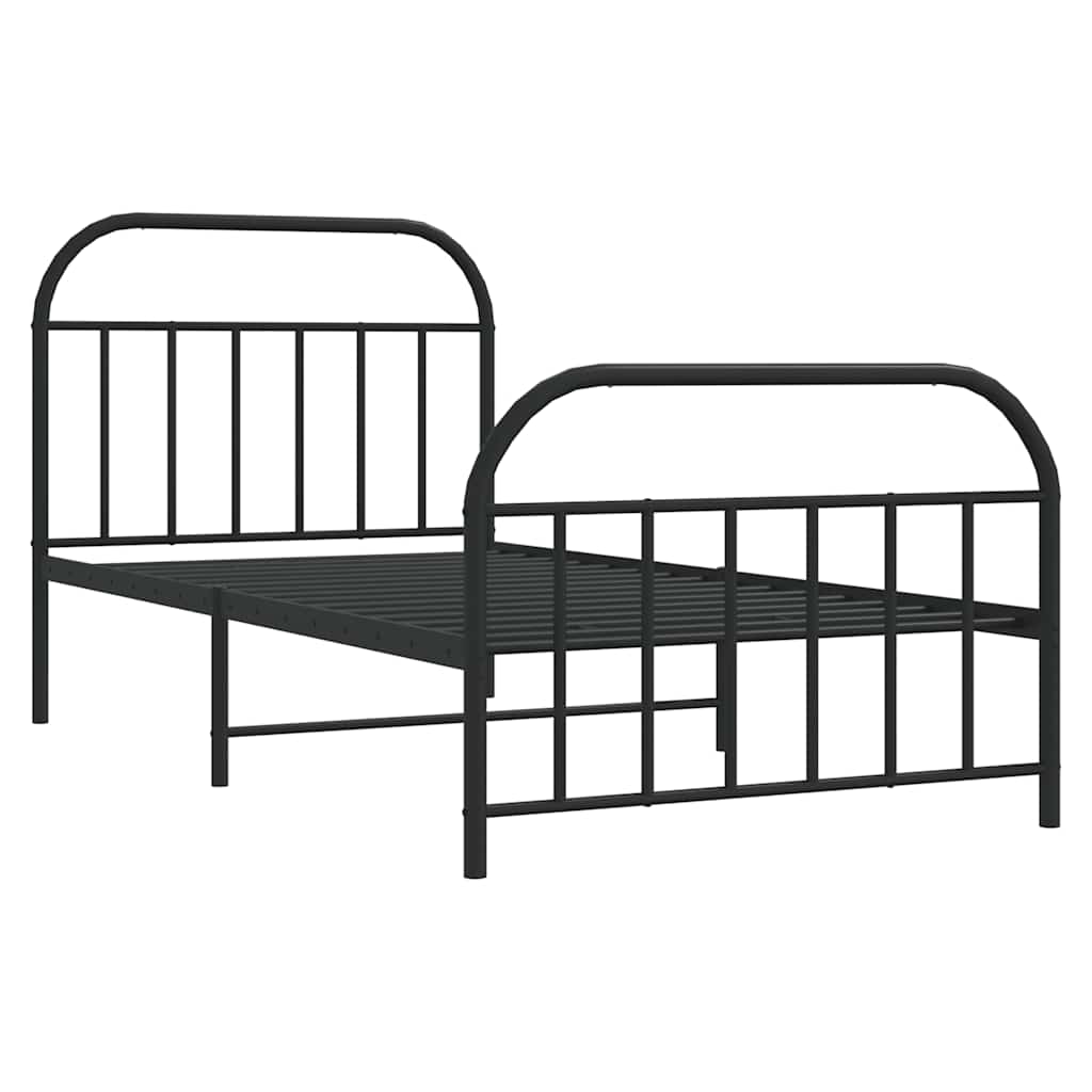 Bed Frame | Black | Steel | Single | Bed Frame | Rectangular