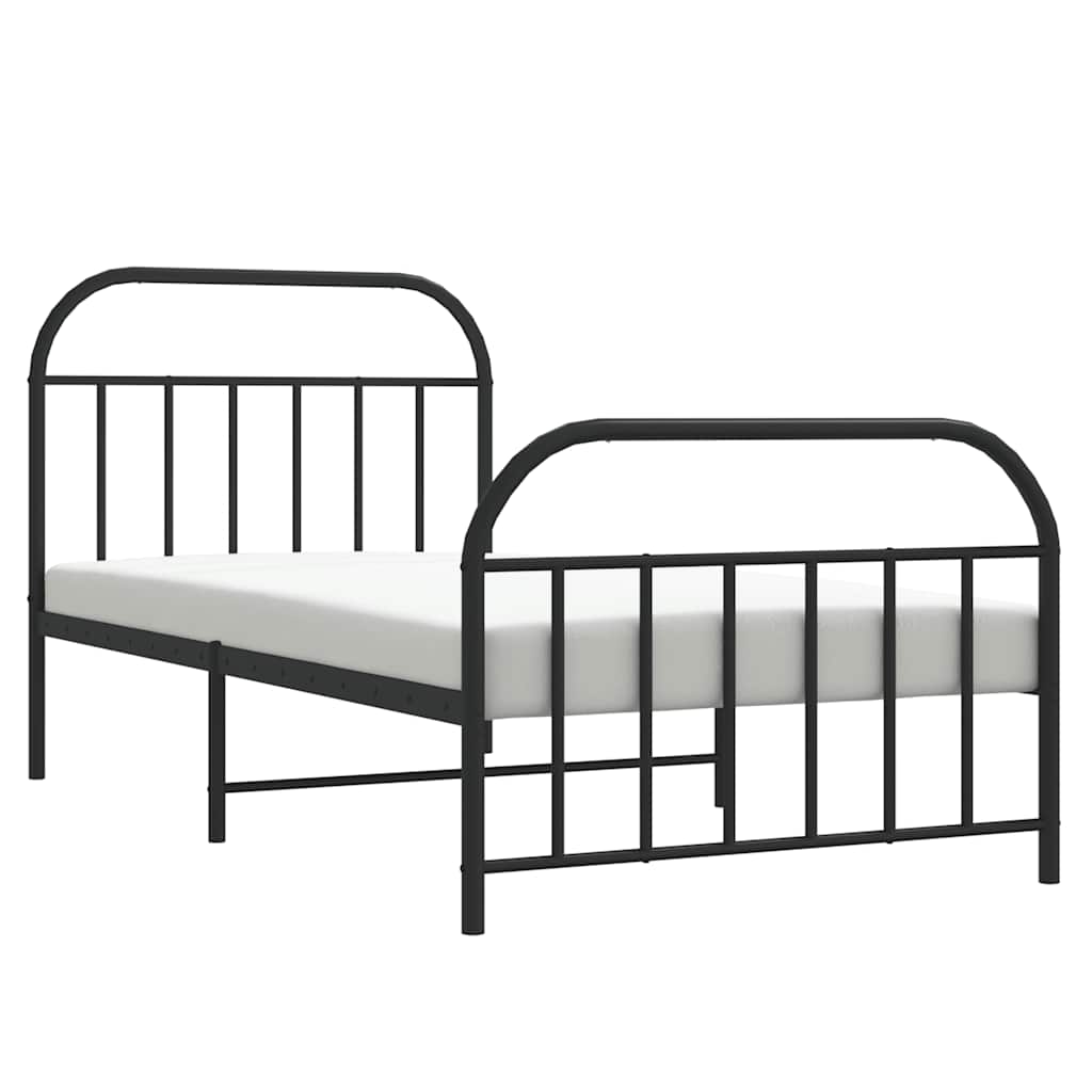 Bed Frame | Black | Steel | Single | Bed Frame | Rectangular