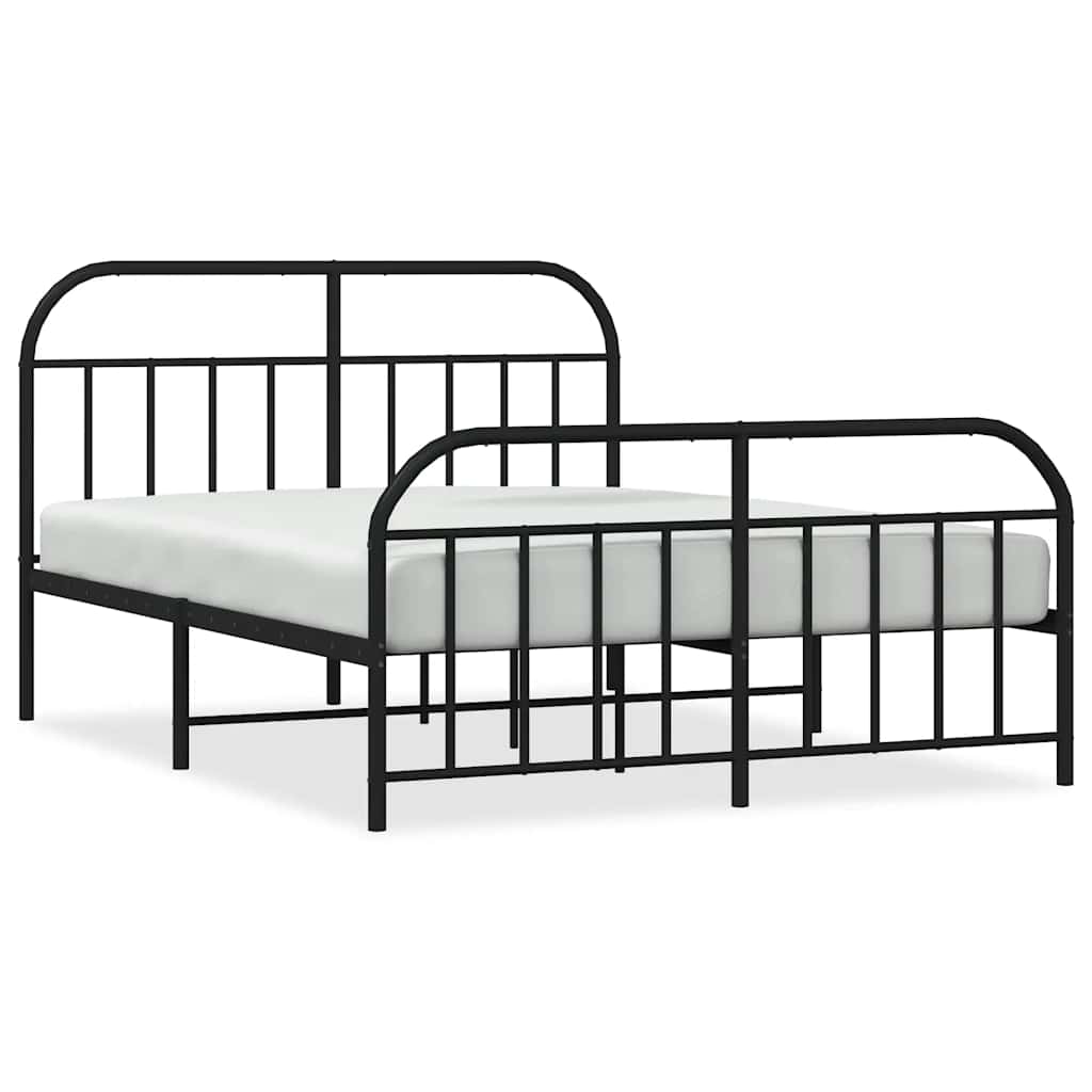 Bed Frame | Black | Powder-Coated Steel | Double | Bed Frame