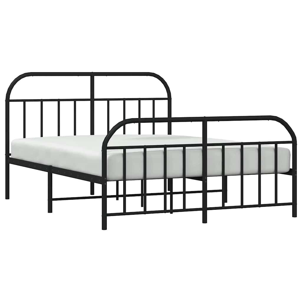 Bed Frame | Black | Powder-Coated Steel | Double | Bed Frame