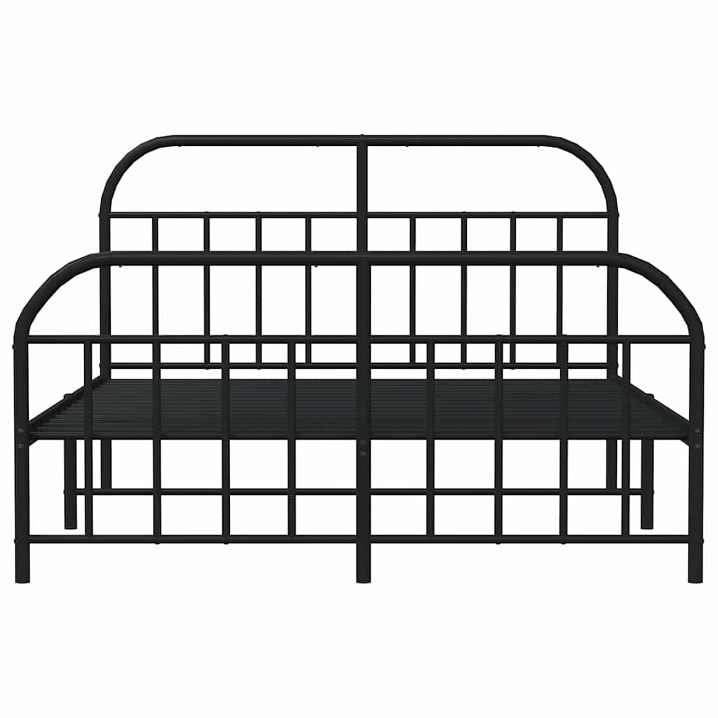 Bed Frame | Black | Powder-Coated Steel | Double | Bed Frame