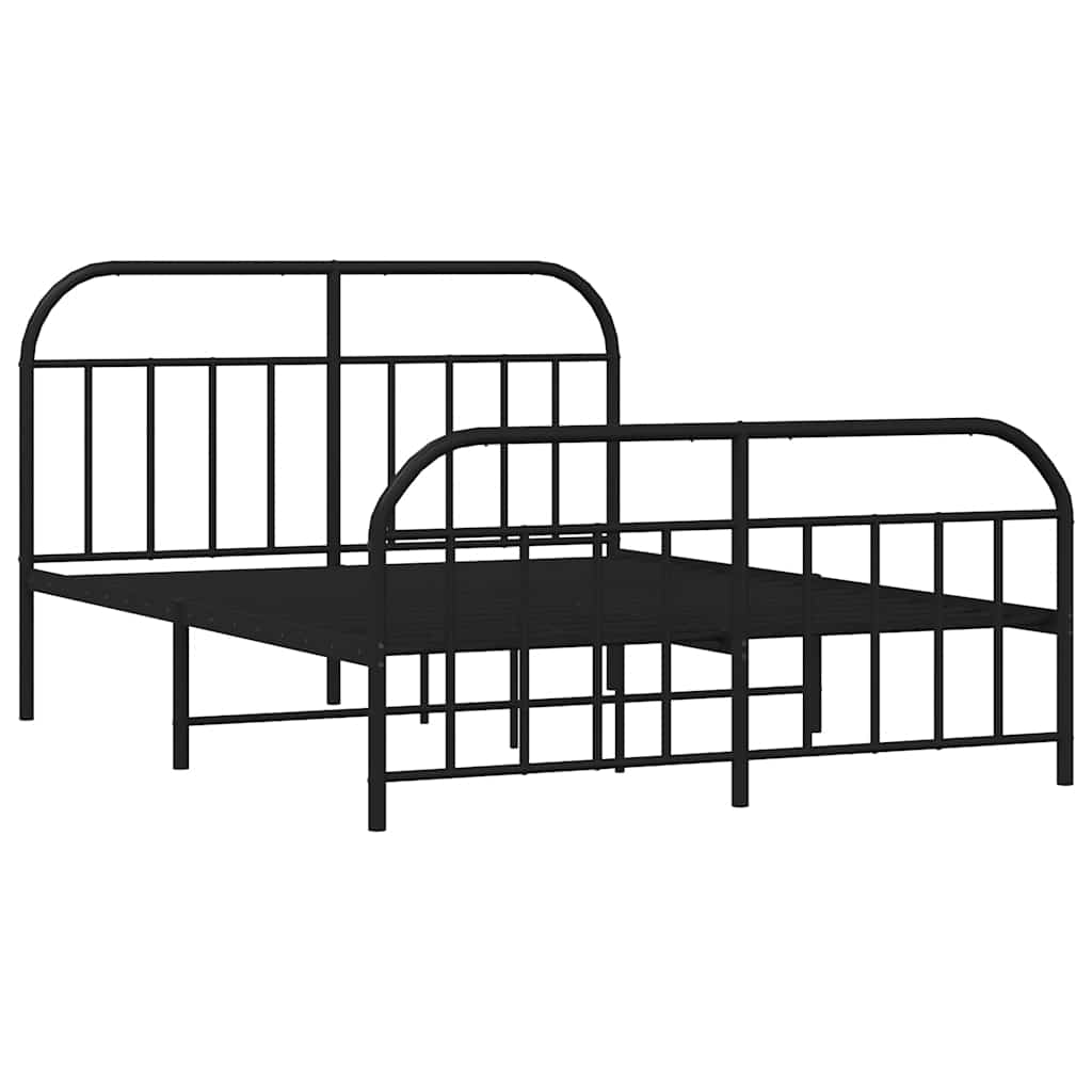 Bed Frame | Black | Powder-Coated Steel | 160 x 200 cm | Bed Frame