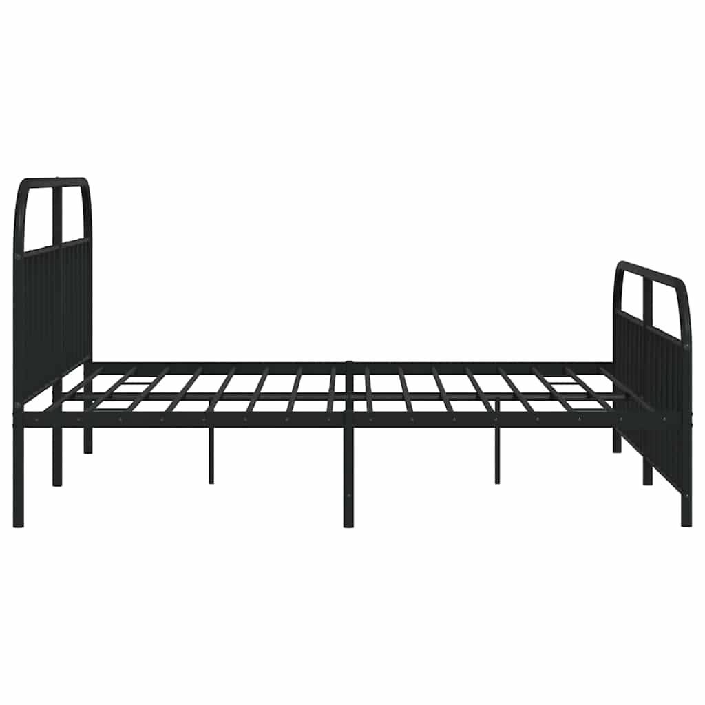 Bed Frame | Black | Powder-Coated Steel | Double-sized | Bed Frame