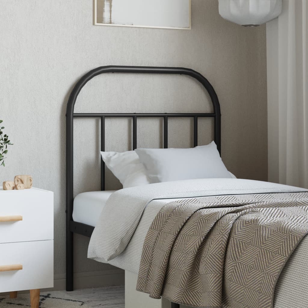 Metal Replace Headboard Black 75 cm