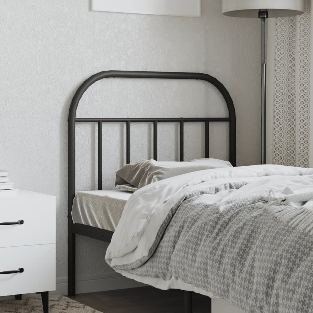 Metal Replace Headboard Black 80 cm
