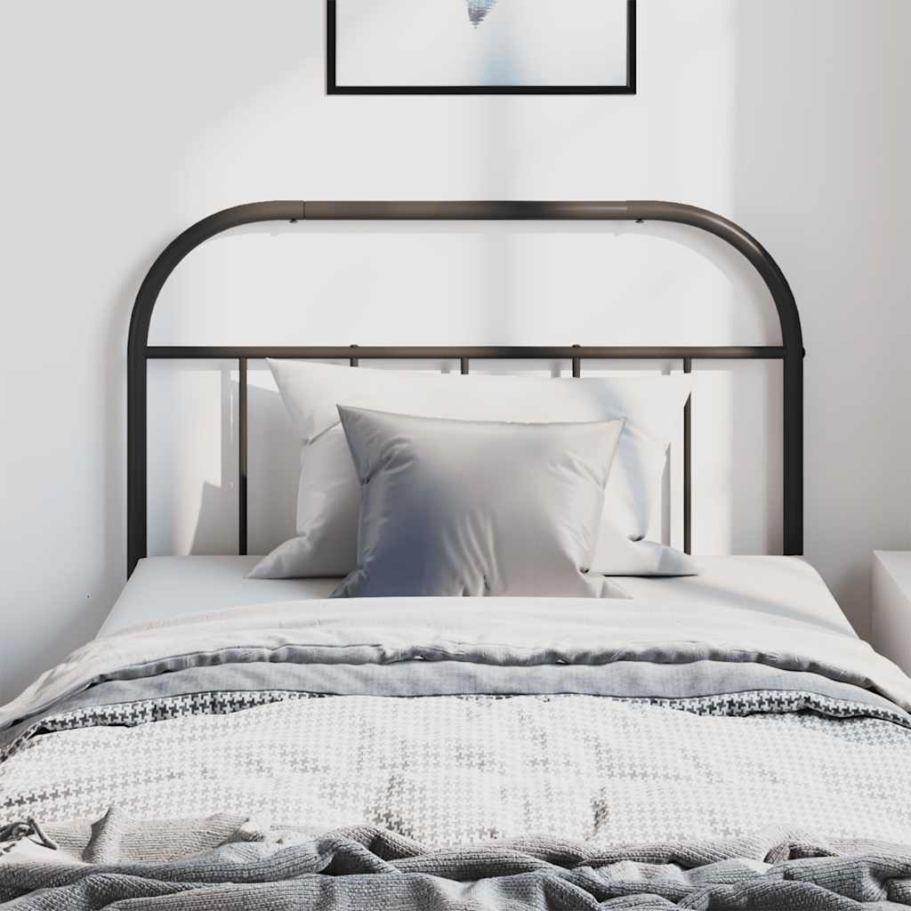 Metal Replace Headboard Black 100 cm