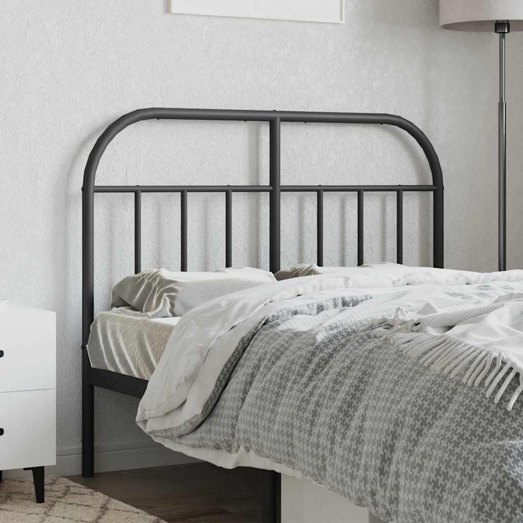 Metal Replace Headboard Black 120 cm