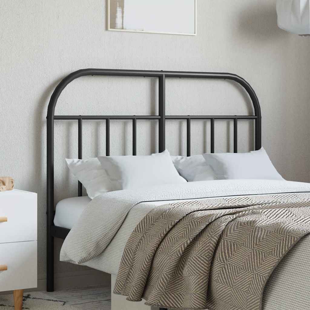 Metal Replace Headboard Black 120 cm