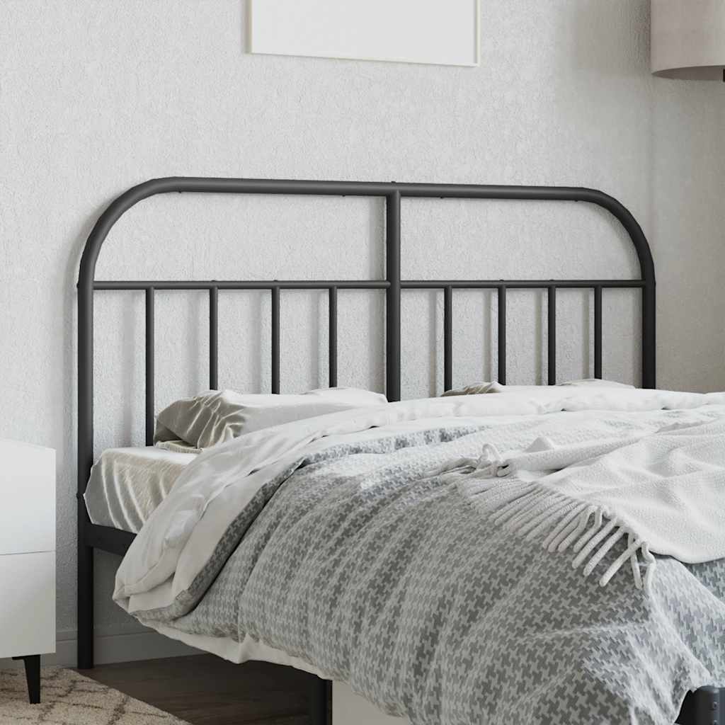 Metal Replace Headboard Black 140 cm
