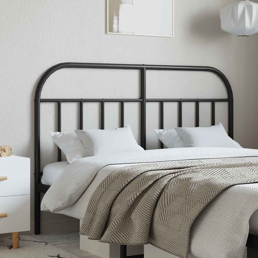 Metal Replace Headboard Black 140 cm