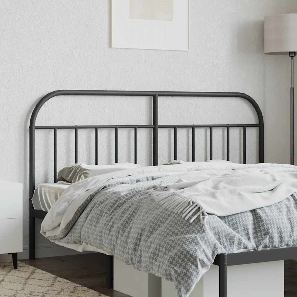 Metal Replace Headboard Black 160 cm
