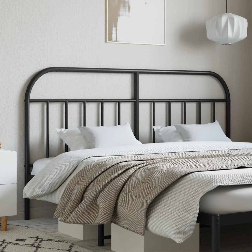Metal Replace Headboard Black 160 cm