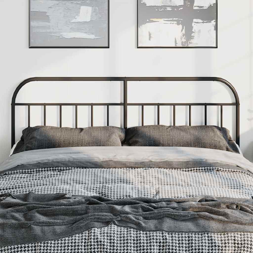 Metal Replace Headboard Black 193 cm