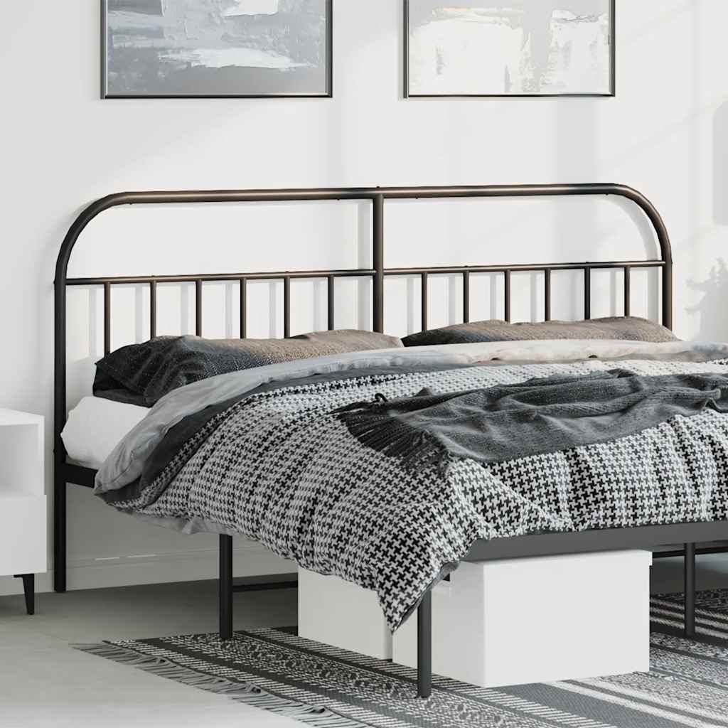 Metal Replace Headboard Black 193 cm