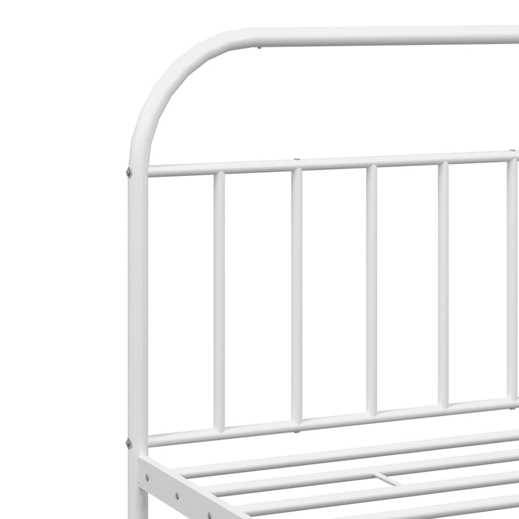 Bed Frame | White | Steel | 200x200 cm | Bed Frame | Rectangular