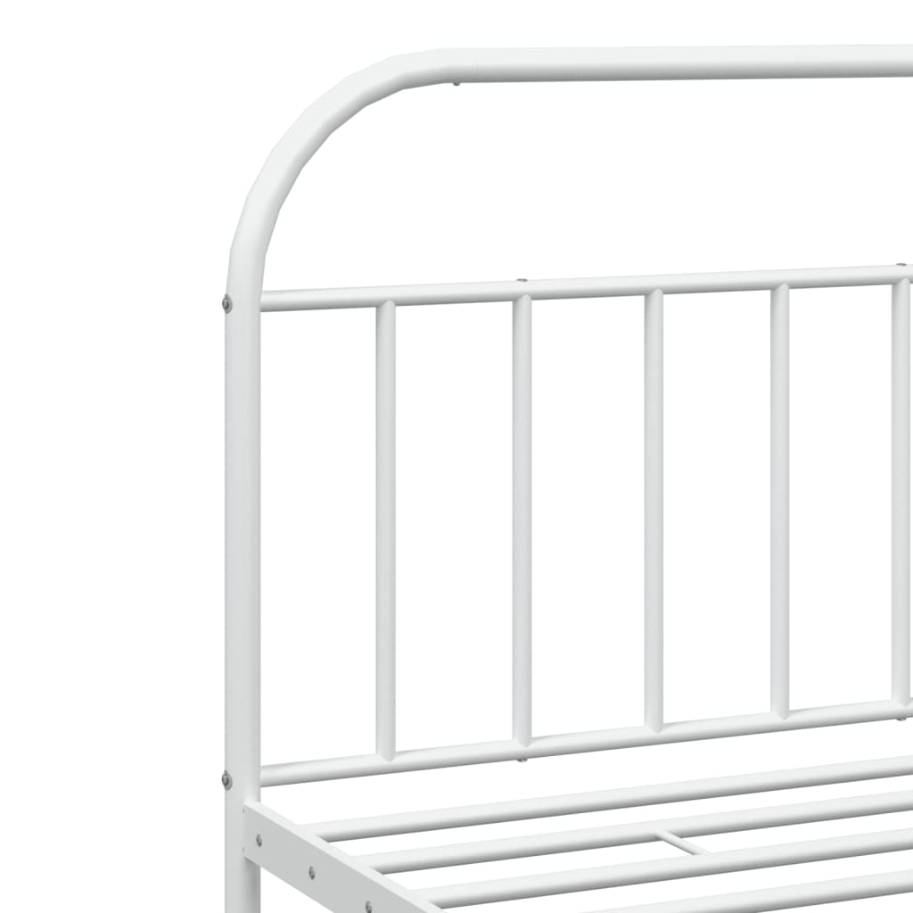 Bed Frame | White | Powder-Coated Steel | Double | Storage | Bed Frame