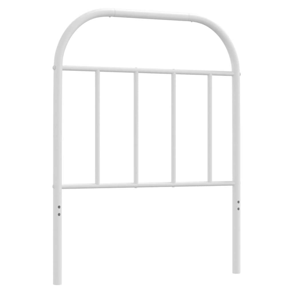 vidaXL Metal Headboard White 75 cm