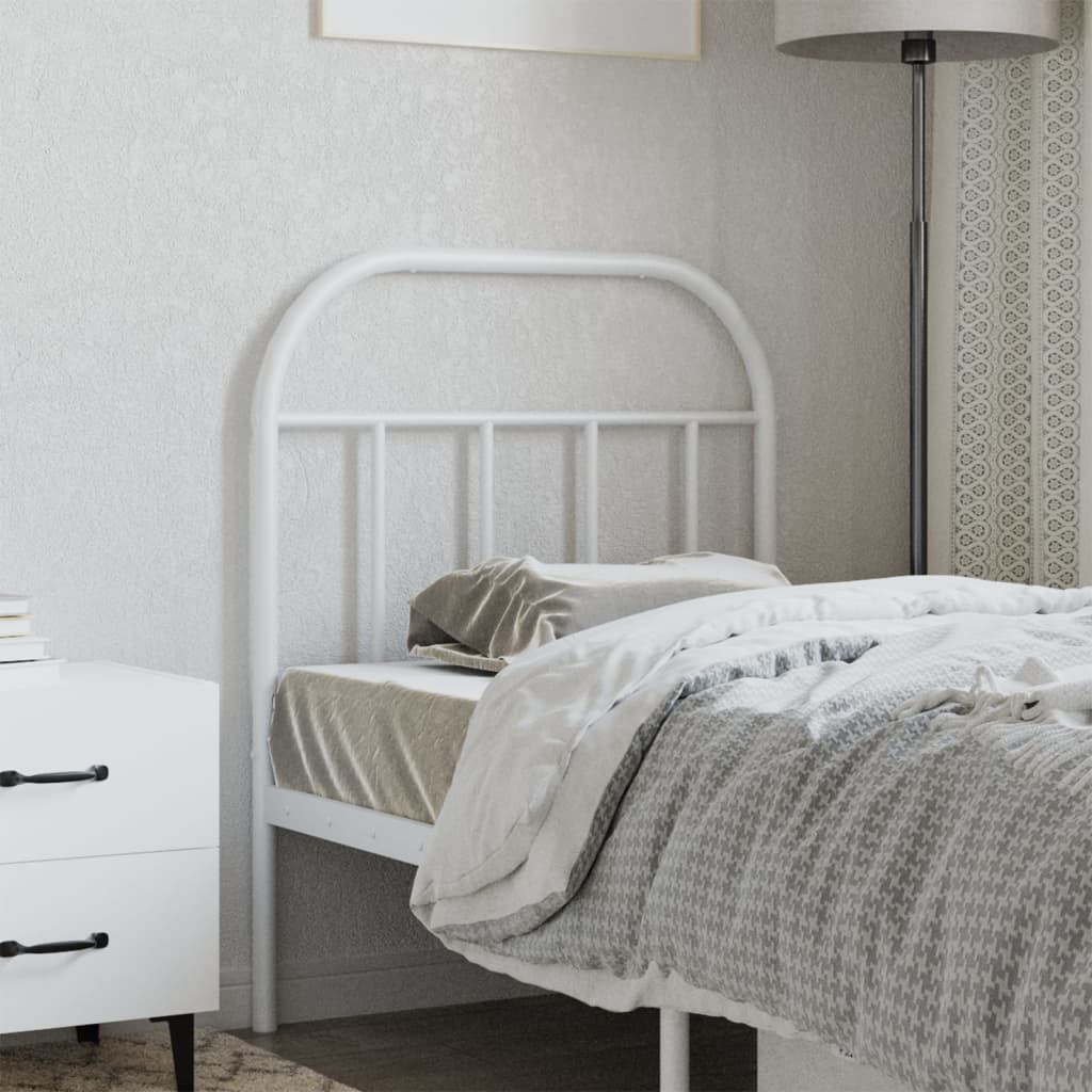 vidaXL Metal Headboard White 75 cm