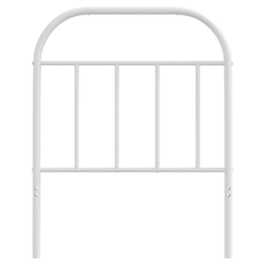 vidaXL Metal Headboard White 75 cm