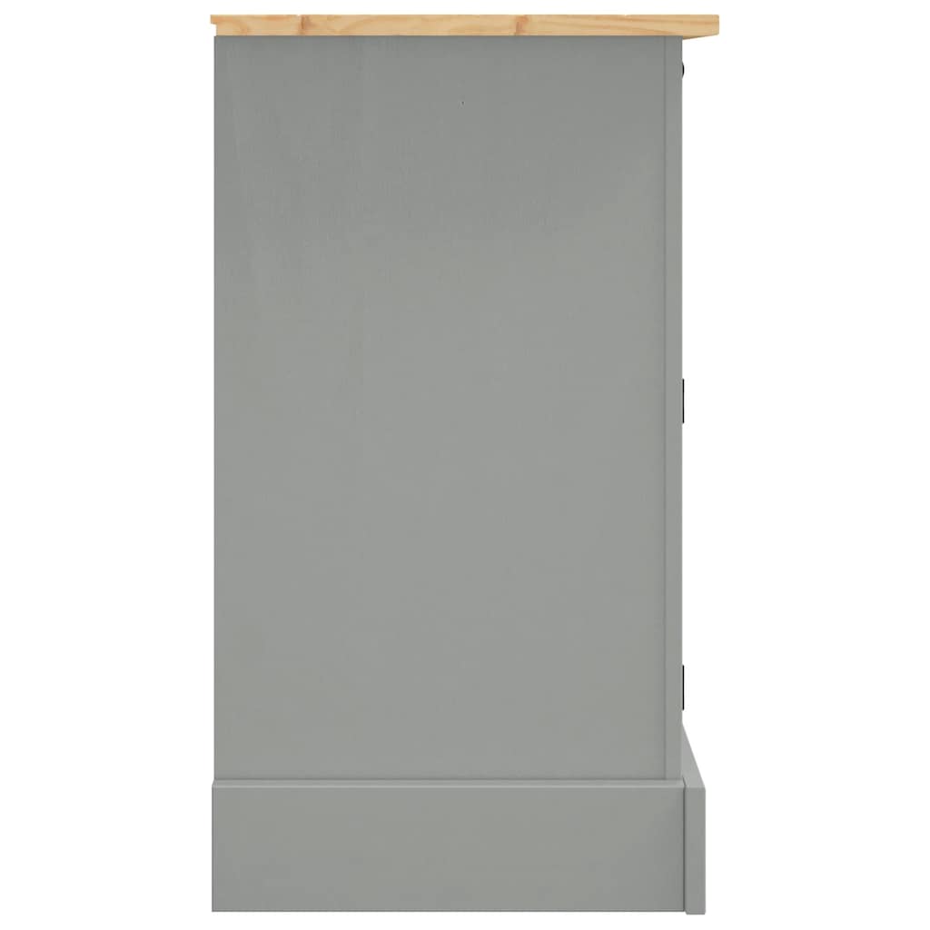 Sideboard Corona Grey 112x44x78 cm Solid Wood Mexican Pine