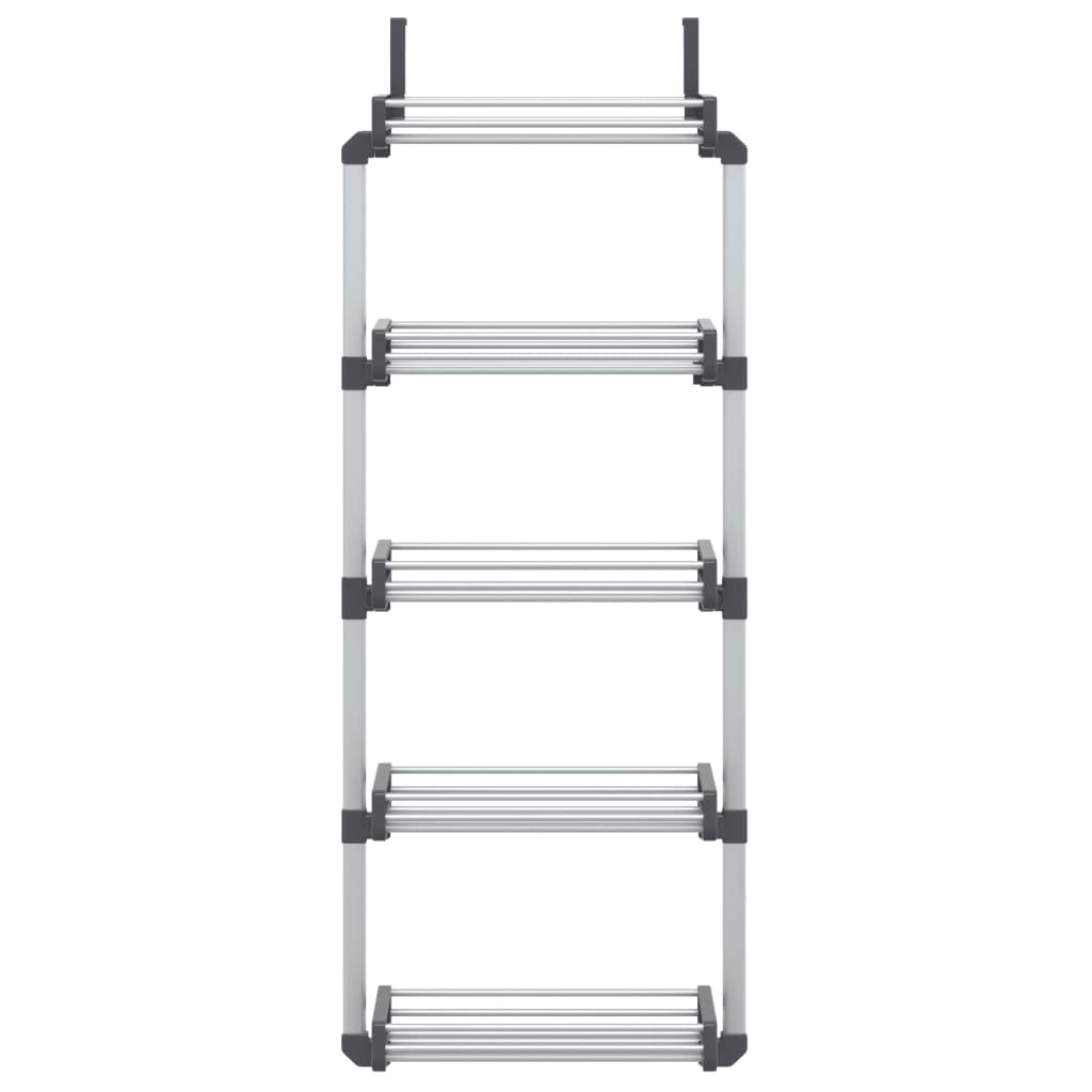 Door Organiser with 5 Shelves 52x20x135 cm Aluminium