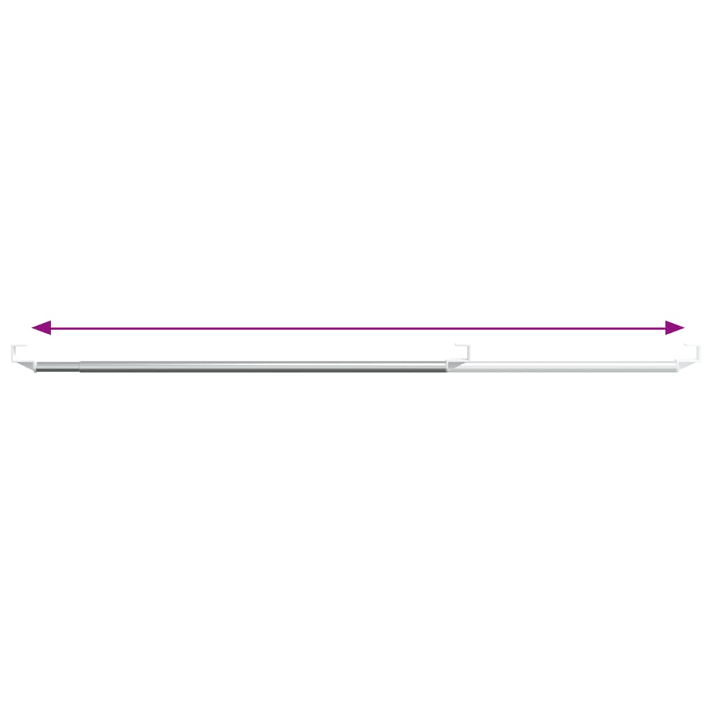 Curtain Rails 2 pcs White and Silver 60-105 cm Aluminium