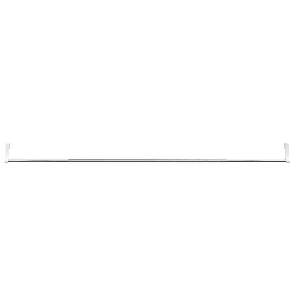 Curtain Rails 2 pcs White and Silver 90-135 cm Aluminium