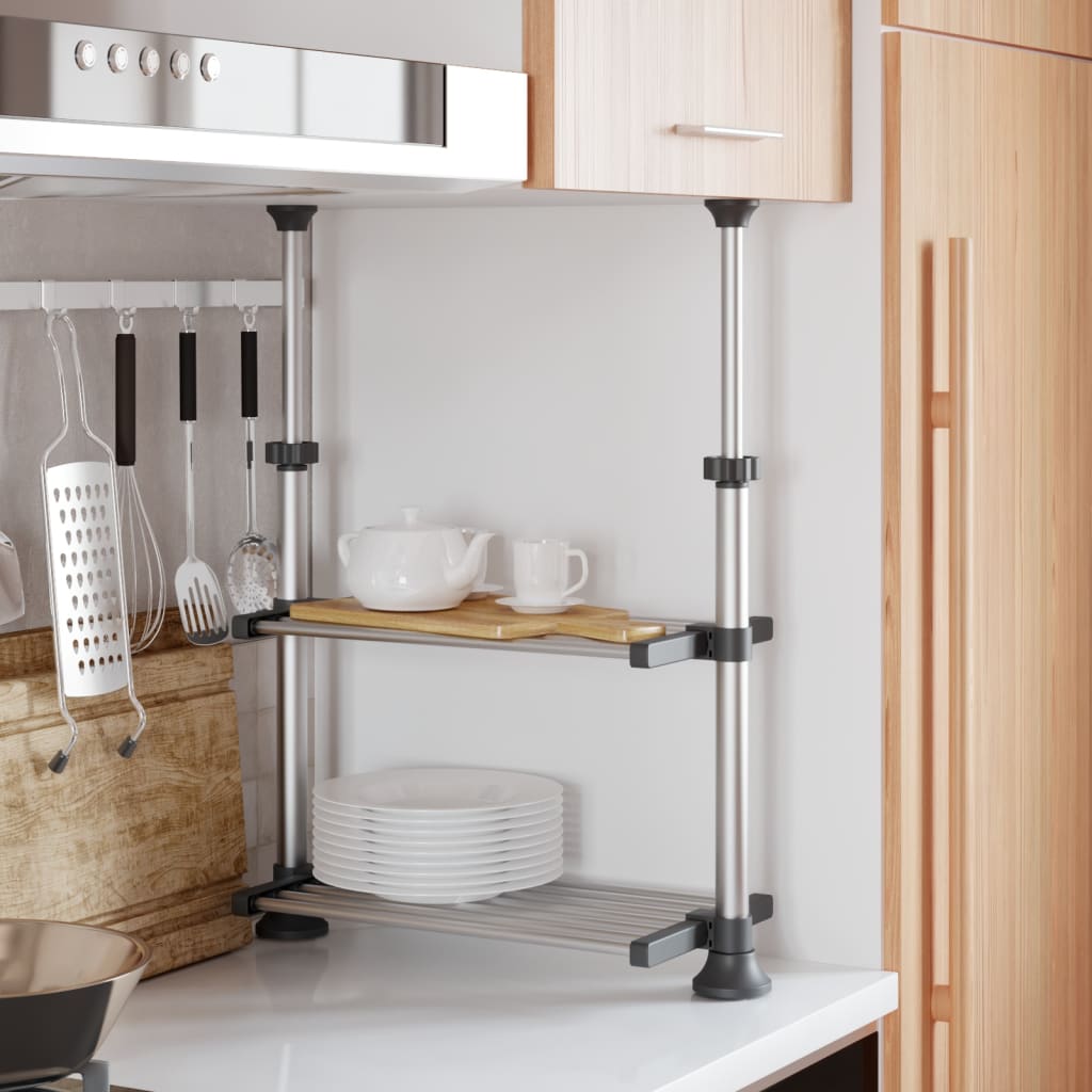 Kitchen Shelf 50x25x(50-70) cm Aluminium