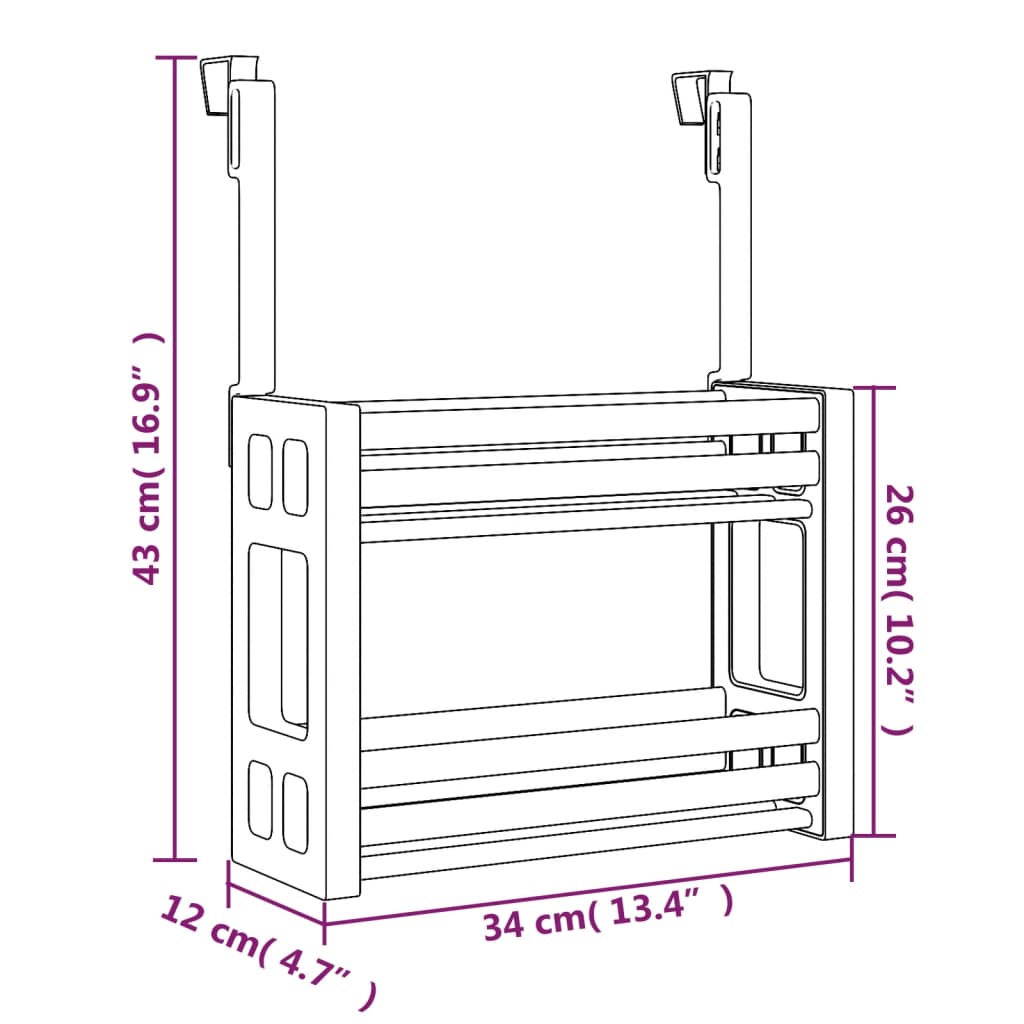 Under Sink Organiser 34x12x26 cm Aluminium
