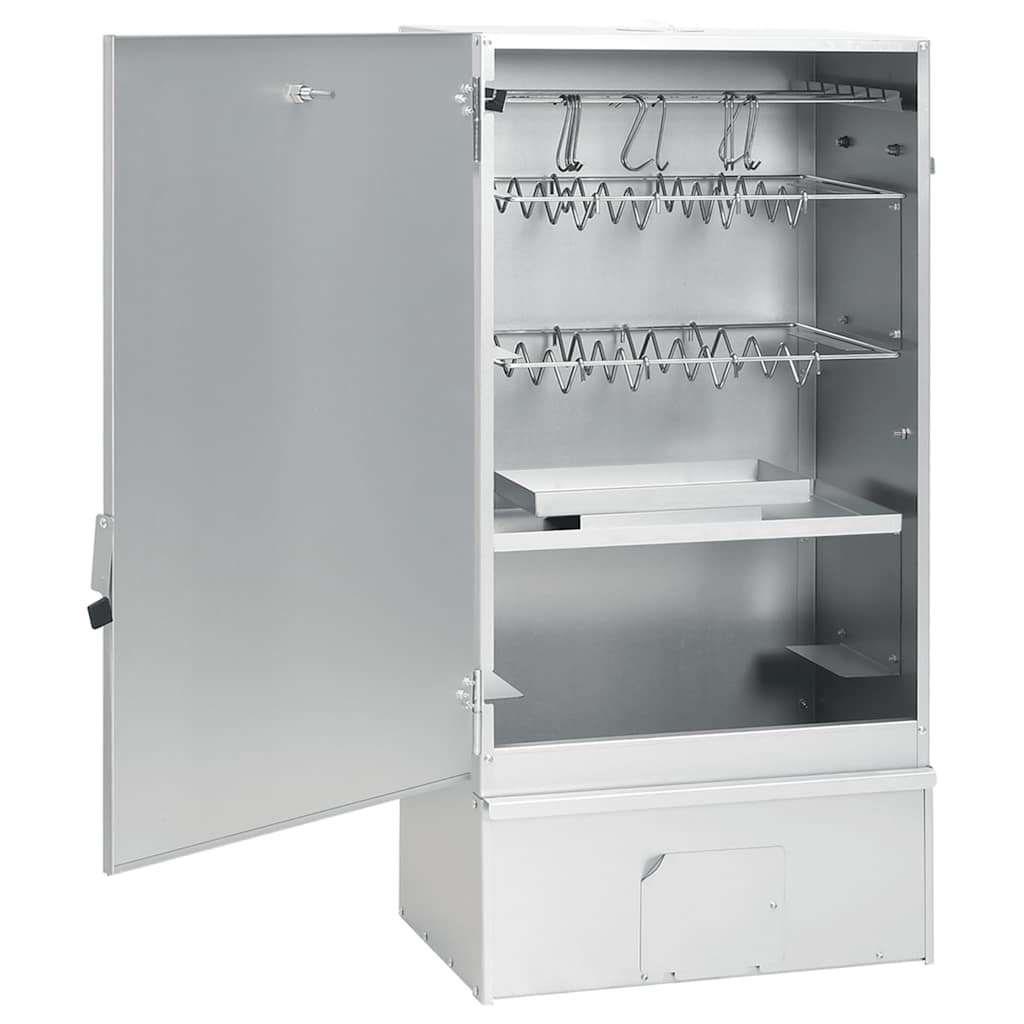 BBQ Oven Smoker with Wood Chips 44,5x29x83 cm Galvanised Steel