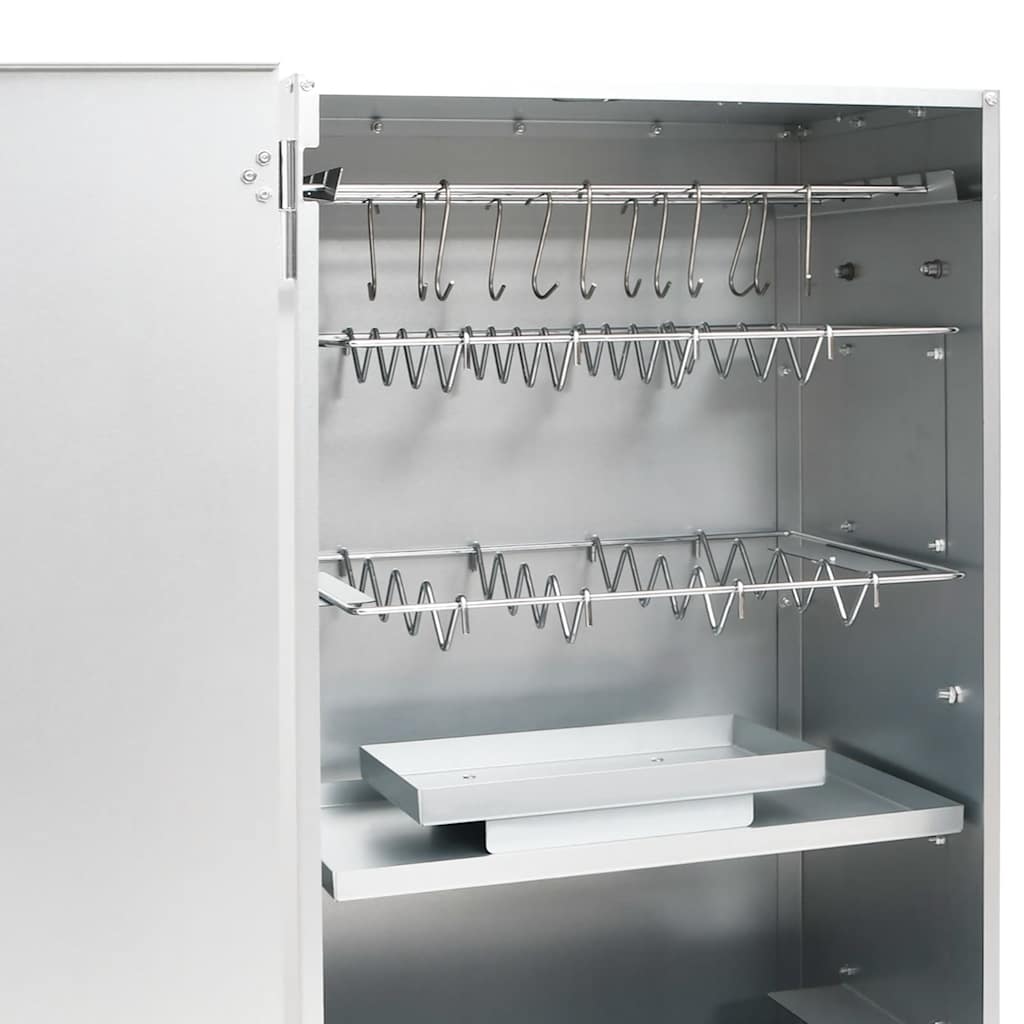 BBQ Oven Smoker with Wood Chips 44,5x29x83 cm Galvanised Steel
