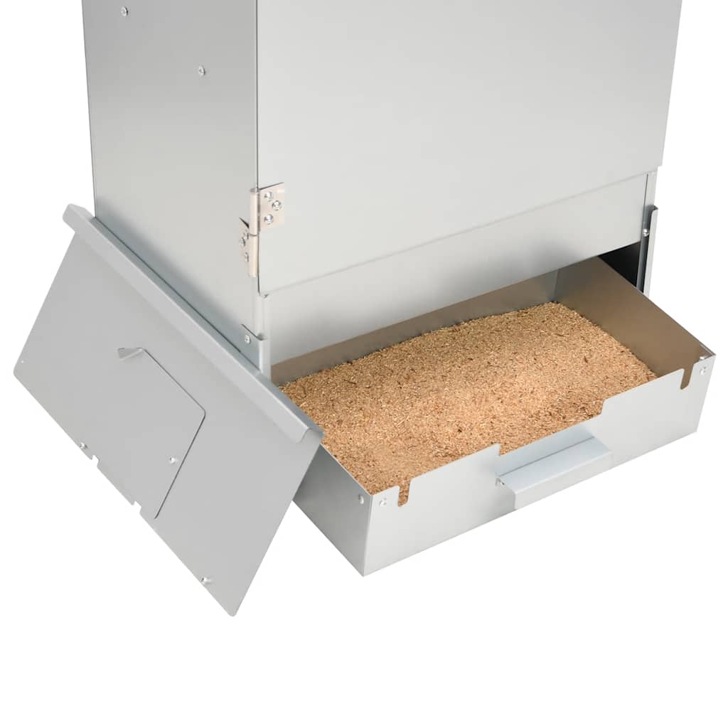 BBQ Oven Smoker with Wood Chips 44,5x29x83 cm Galvanised Steel