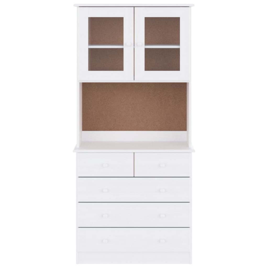 vidaXL Highboard ALTA White 77x35x165 cm Solid Wood Pine