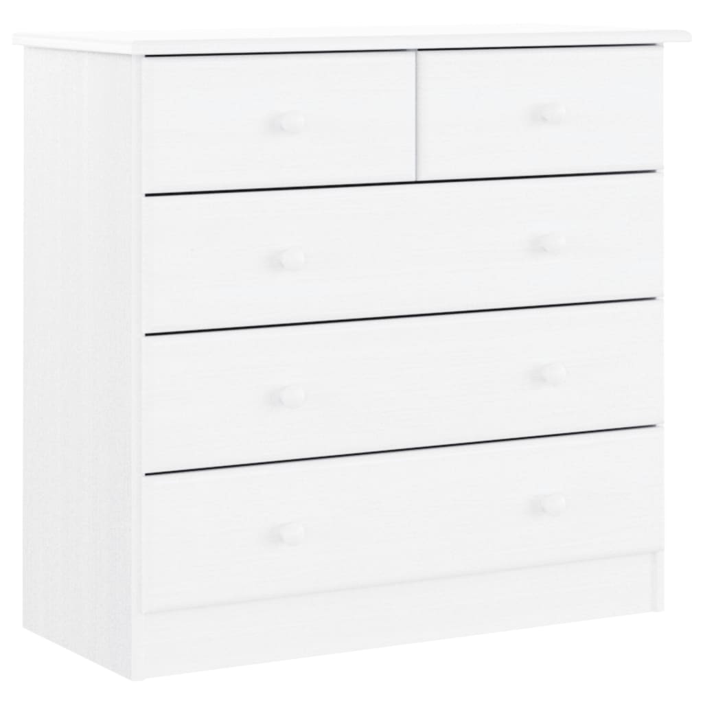 vidaXL Highboard ALTA White 77x35x165 cm Solid Wood Pine