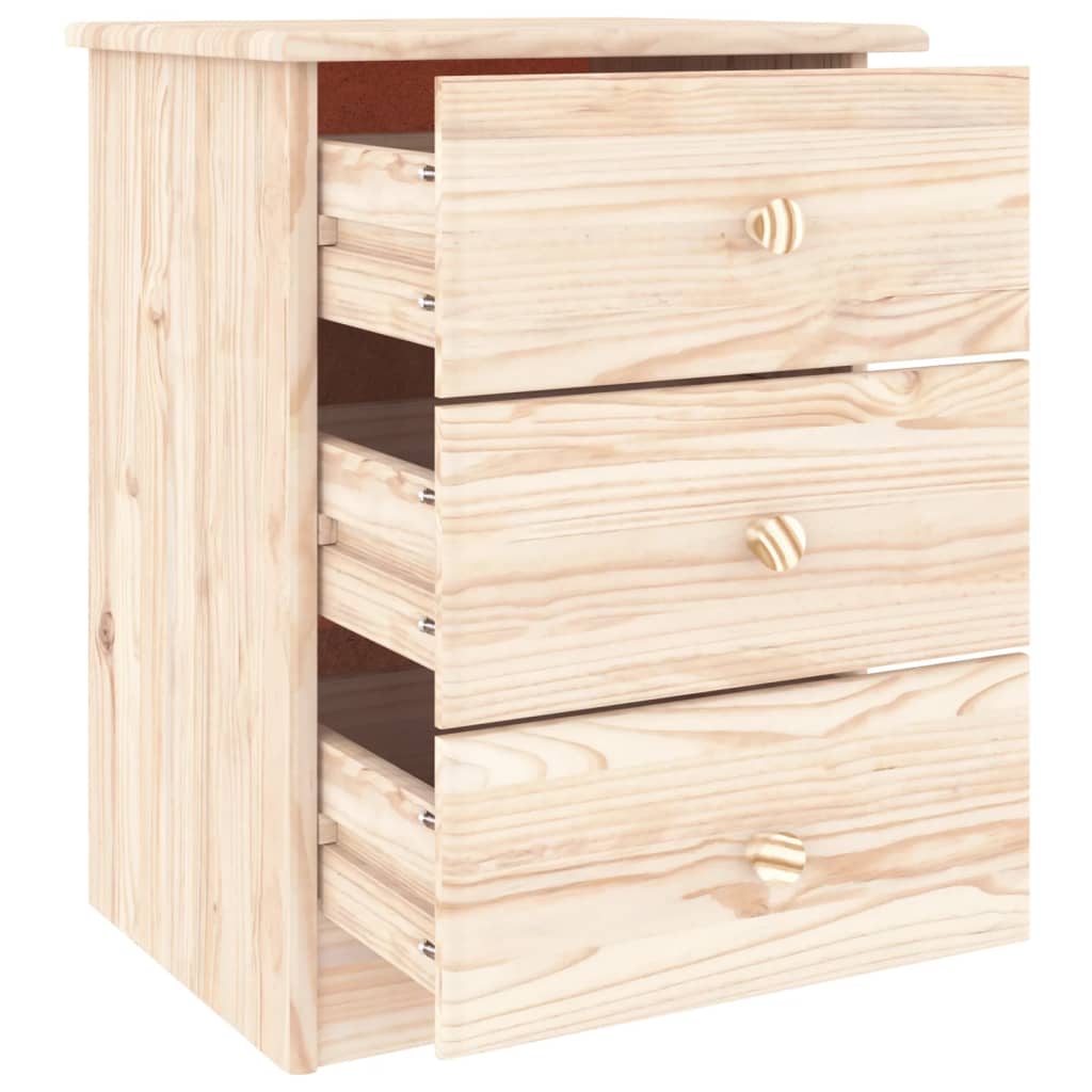 vidaXL Bedside Cabinet ALTA 41x35x55.5 Solid Wood Pine