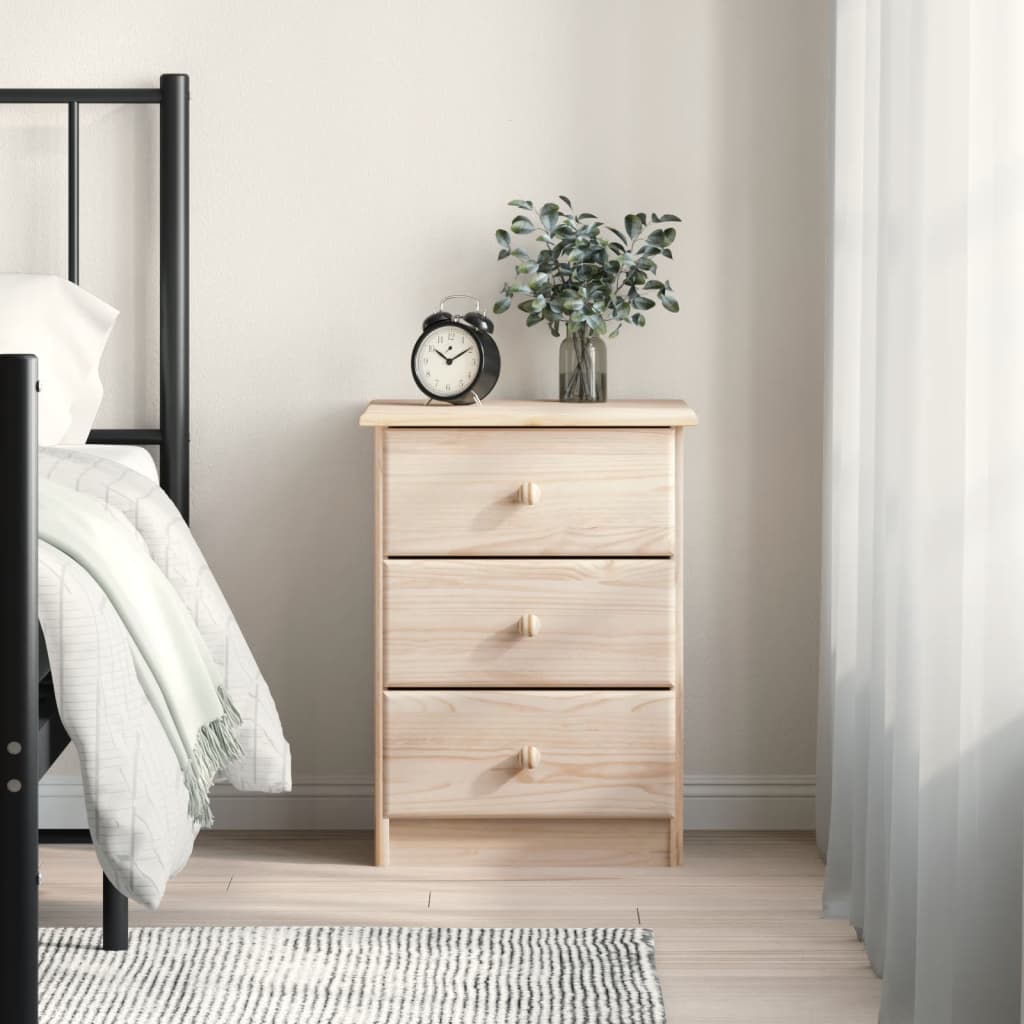 vidaXL Bedside Cabinet ALTA 41x35x55.5 Solid Wood Pine