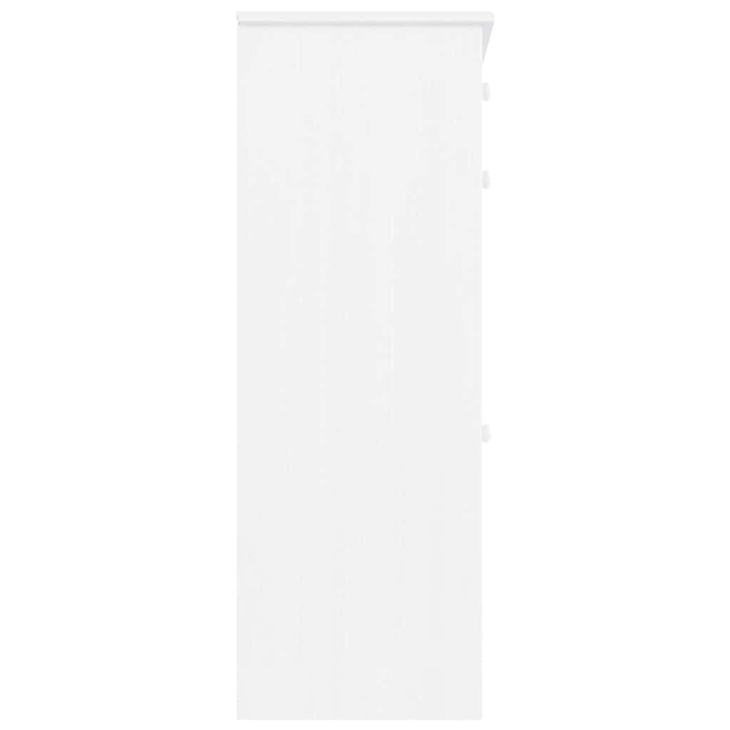 Shoe Cabinet ALTA White 77x35x96 cm Solid Wood Pine
