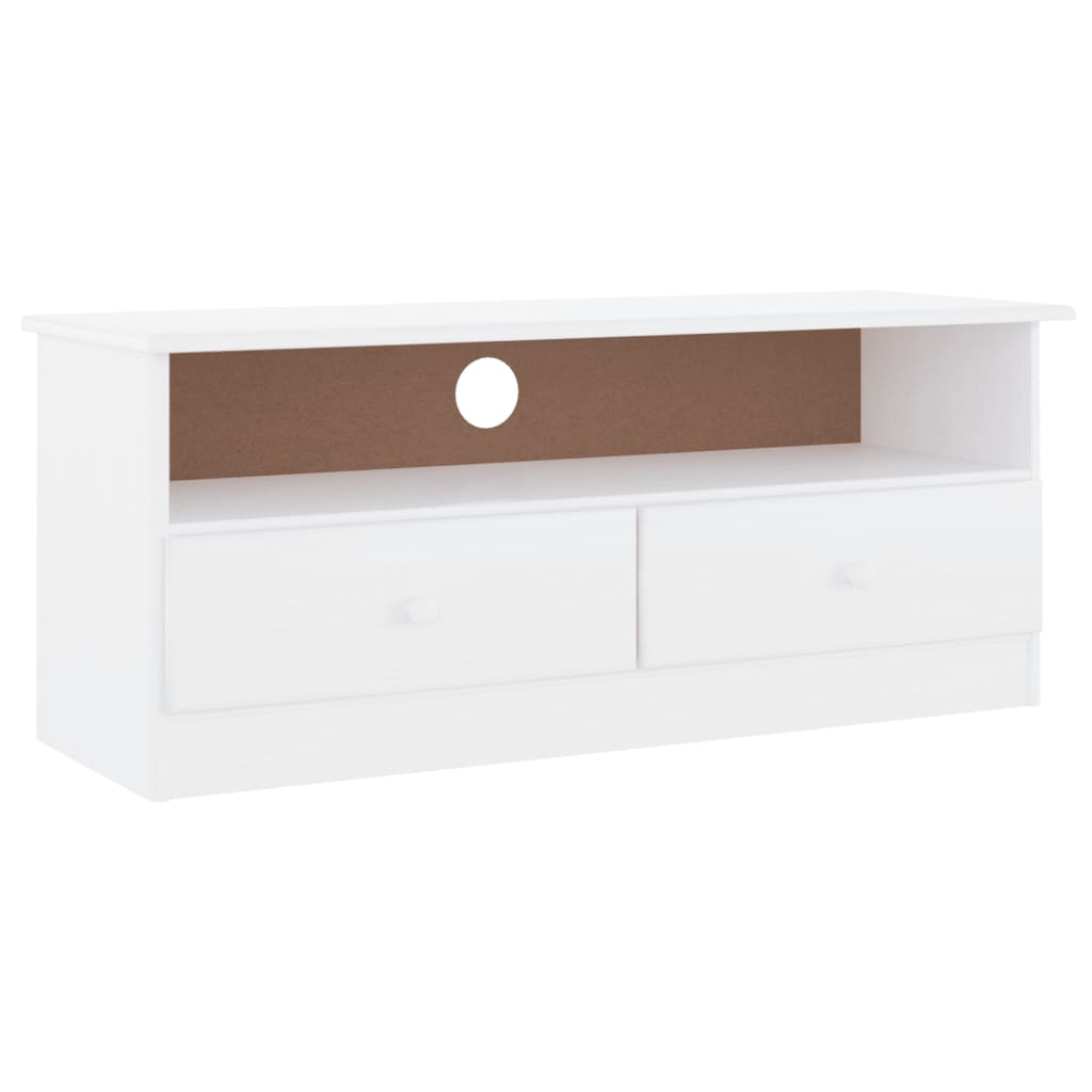 vidaXL TV Cabinet with Drawers ALTA White 100x35x41 cm Solid Wood Pine