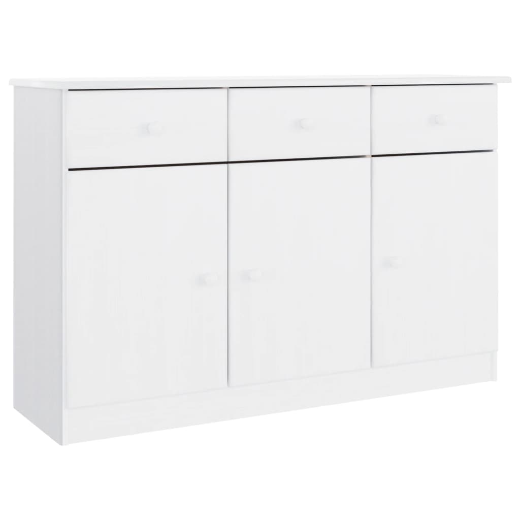 vidaXL Sideboard ALTA White 112x35x73 cm Solid Wood Pine