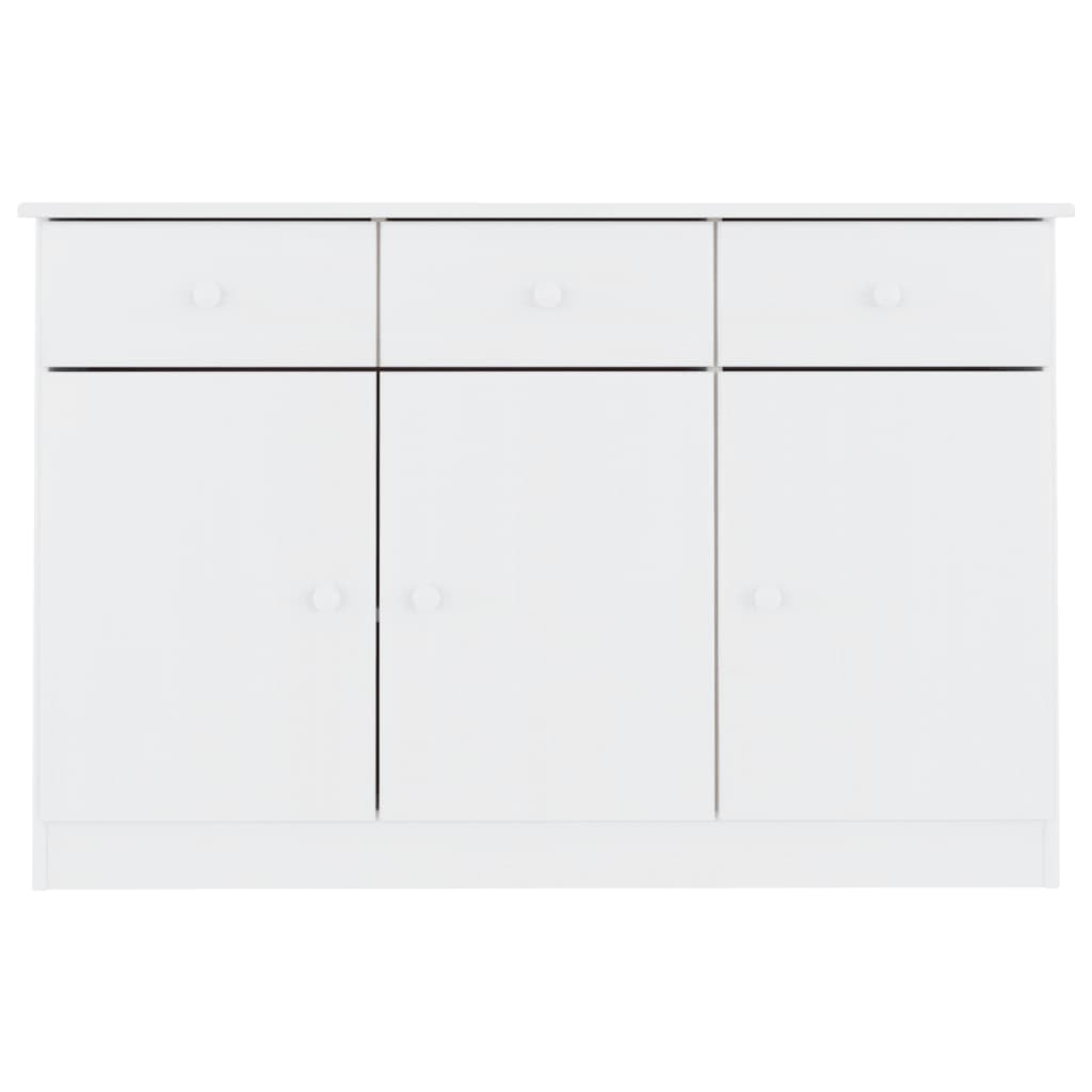 vidaXL Sideboard ALTA White 112x35x73 cm Solid Wood Pine