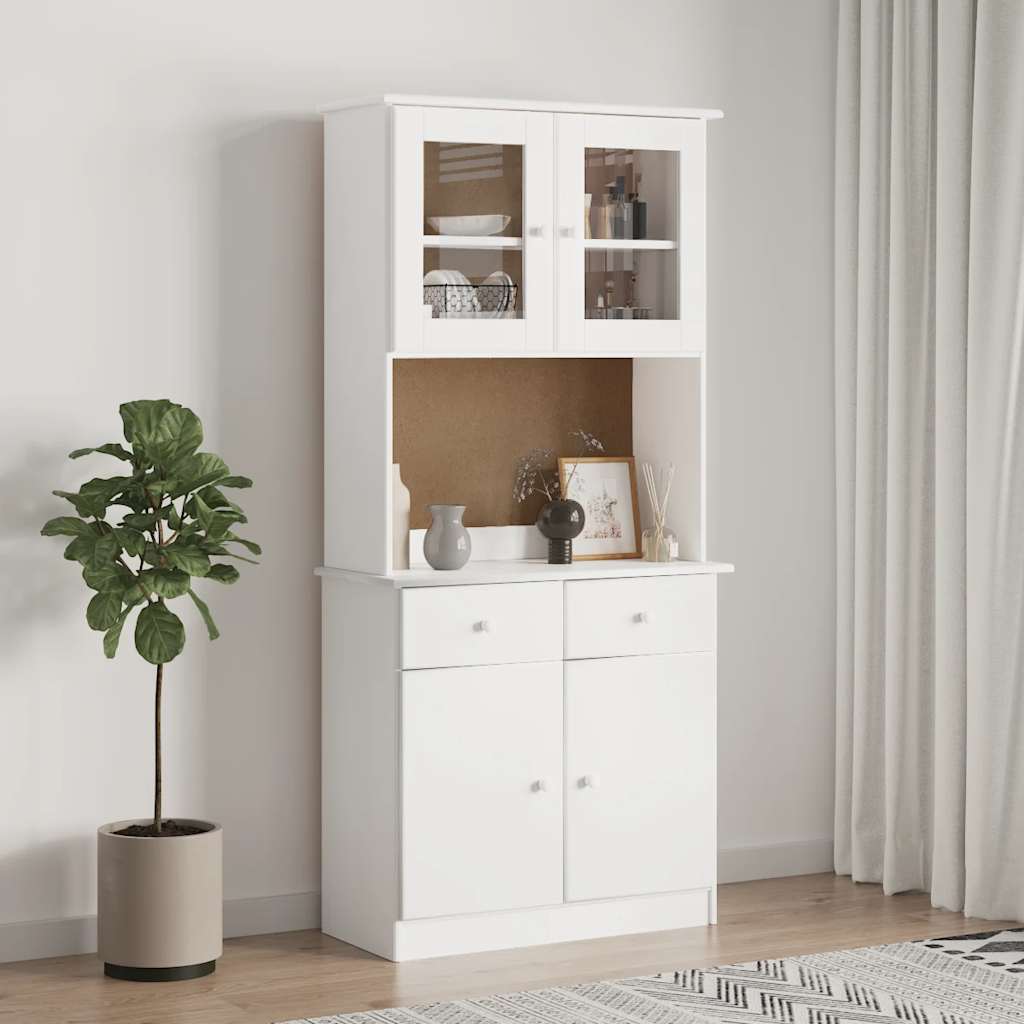 Dresser Top ALTA White 77x30x92 cm Solid Wood Pine
