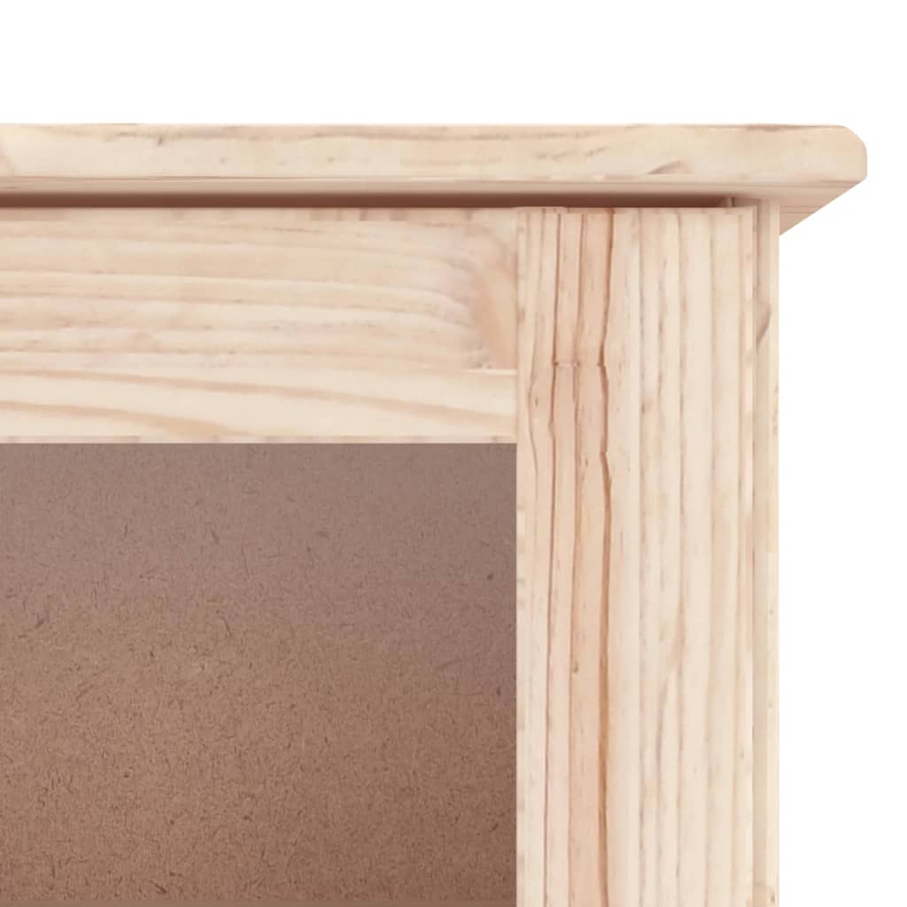 Glass Display Cabinet ALTA 77x35x186.5 cm Solid Wood Pine