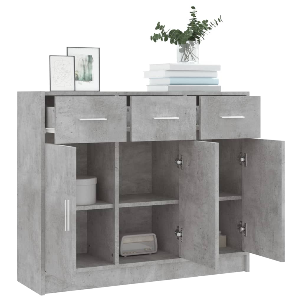 Sideboard | Concrete grey | Engineered wood | Medium | Sideboard